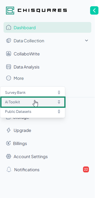AI Research Toolkit Navigation