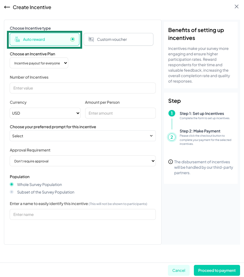 Incentives and Payments