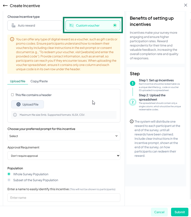 Incentives and Payments