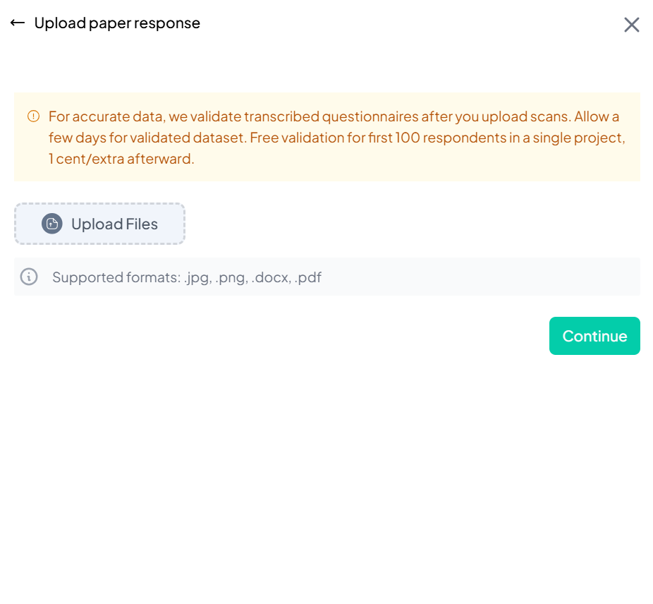 upload paper response