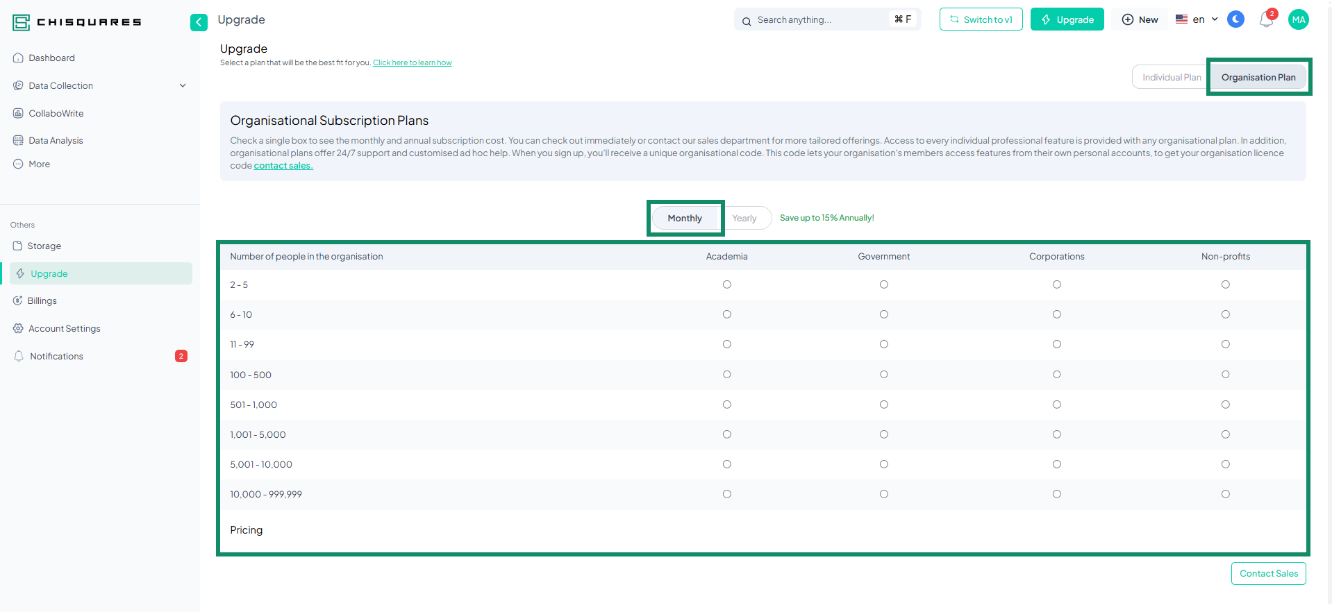 Monthly Organization Plan