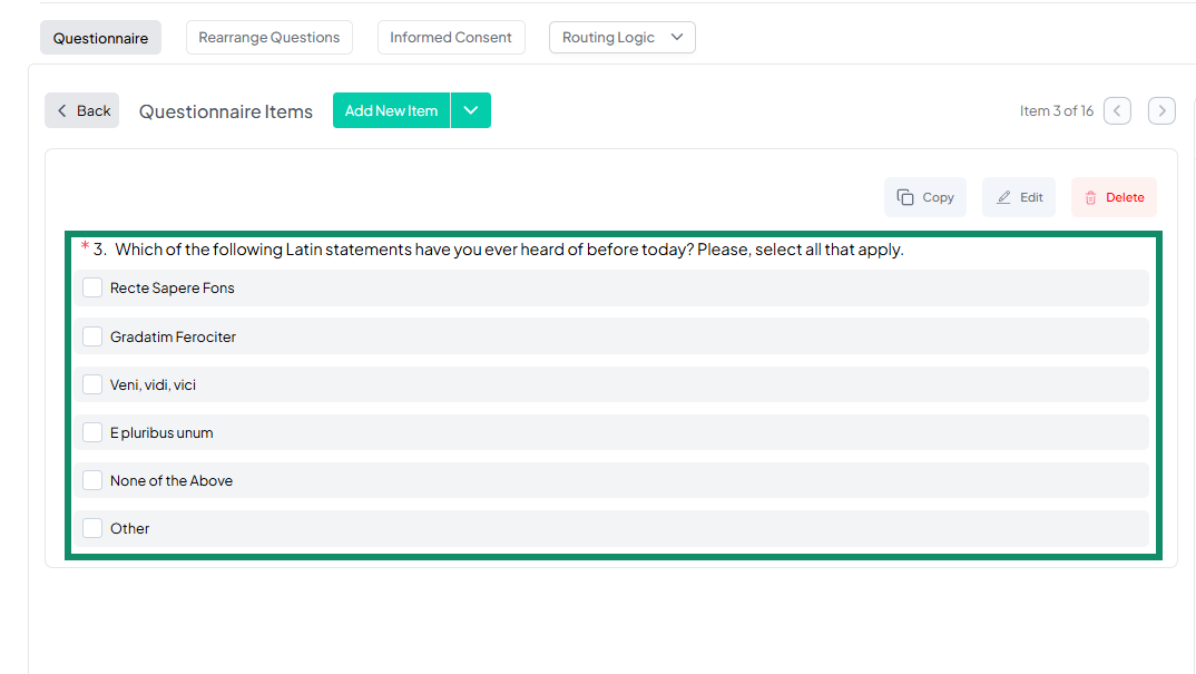Multiple Response Questions Example Pushed Preview
