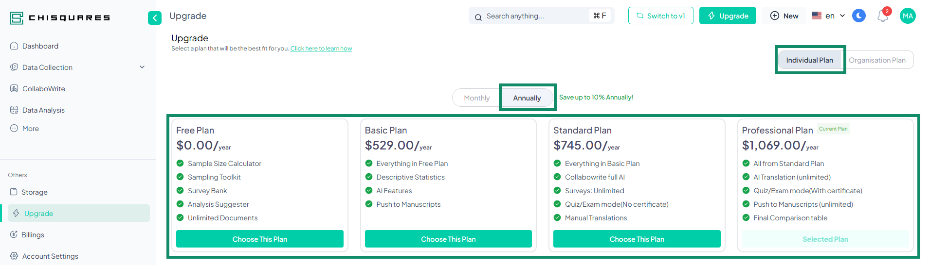 Yearly Individual Plan